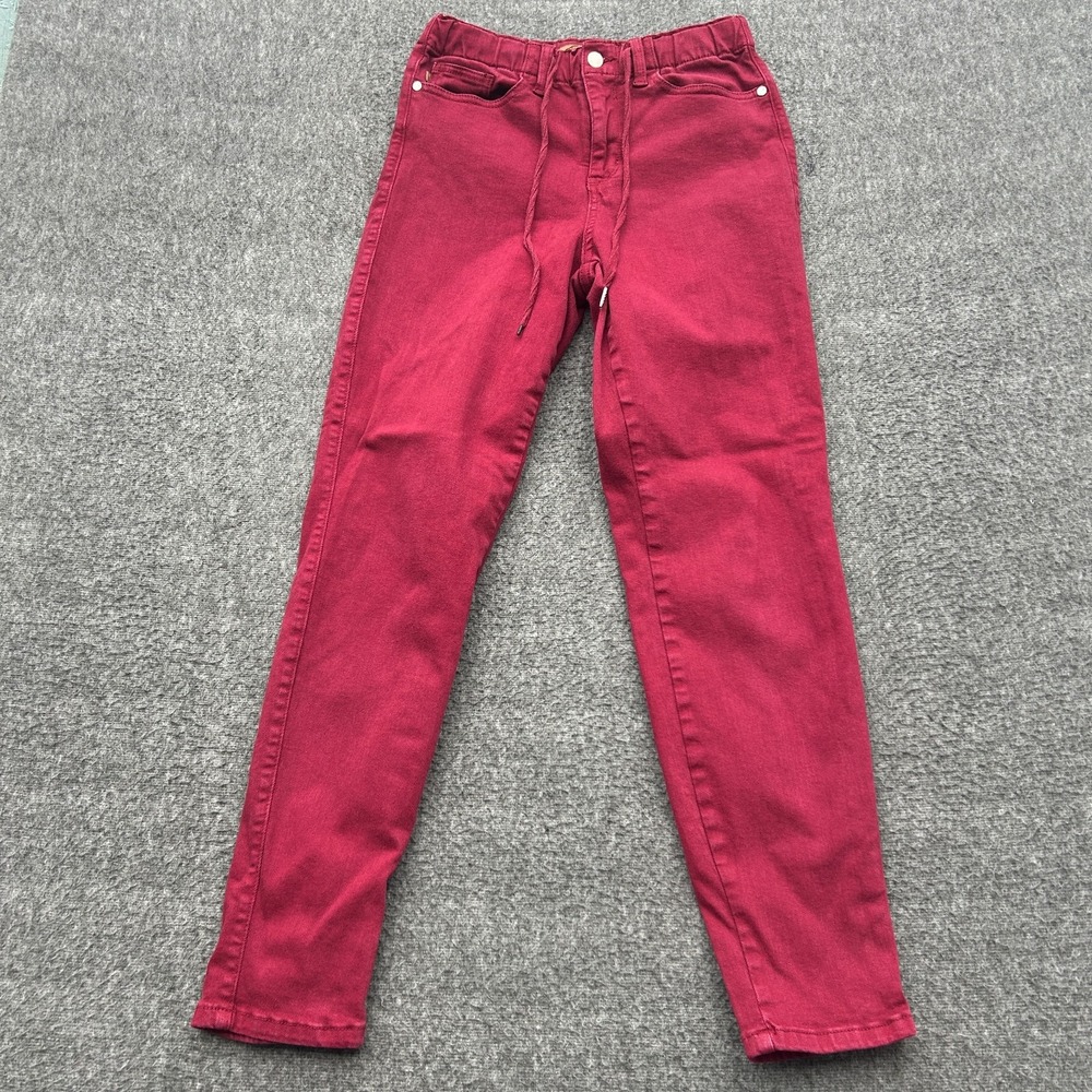 Judy Blue Scarlett Red Garment Dyed Tapered Pants Drawstring JB88727C Size 3/26